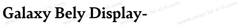 Galaxy Bely Display字体转换